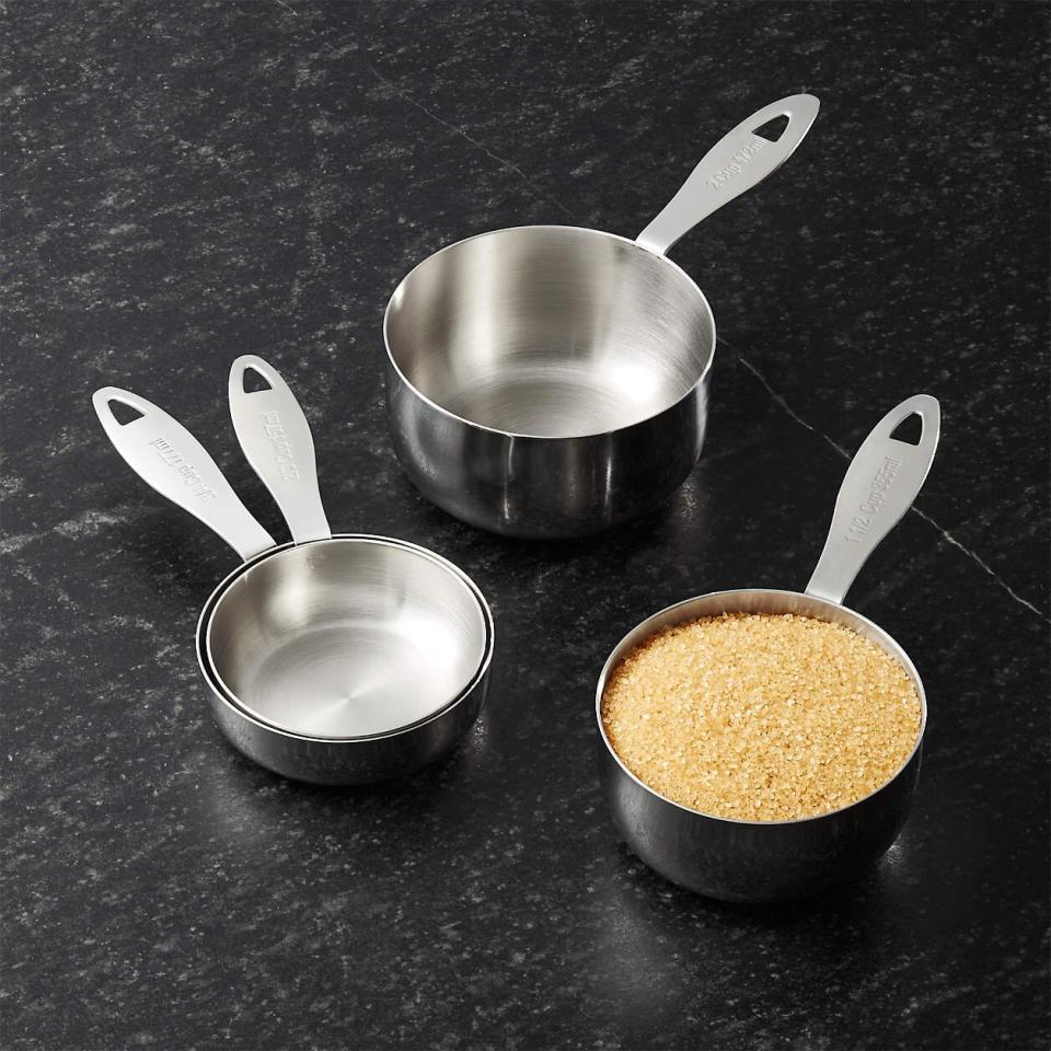 Crate & Barrel Stainless Steel Odd Size Measuring Cups