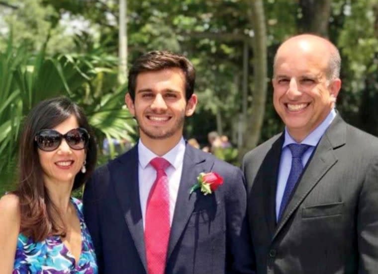 Image: Antonio Tsialas and his parents in an undated photo.