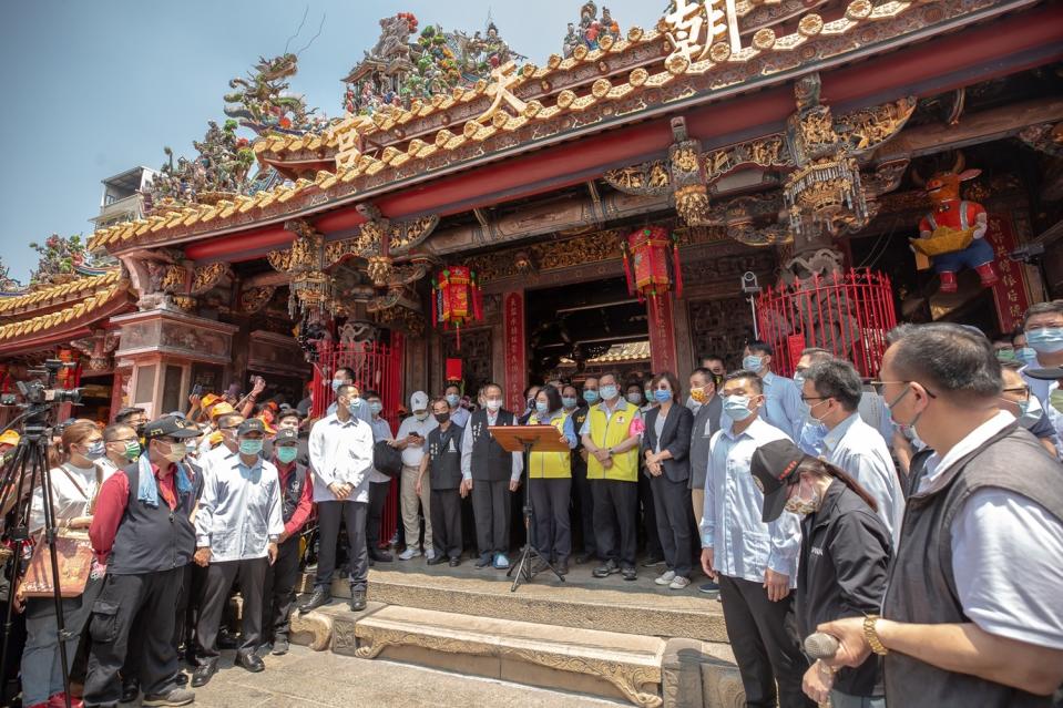 總統蔡英文前往北港朝天宮參拜   圖：總統府提供