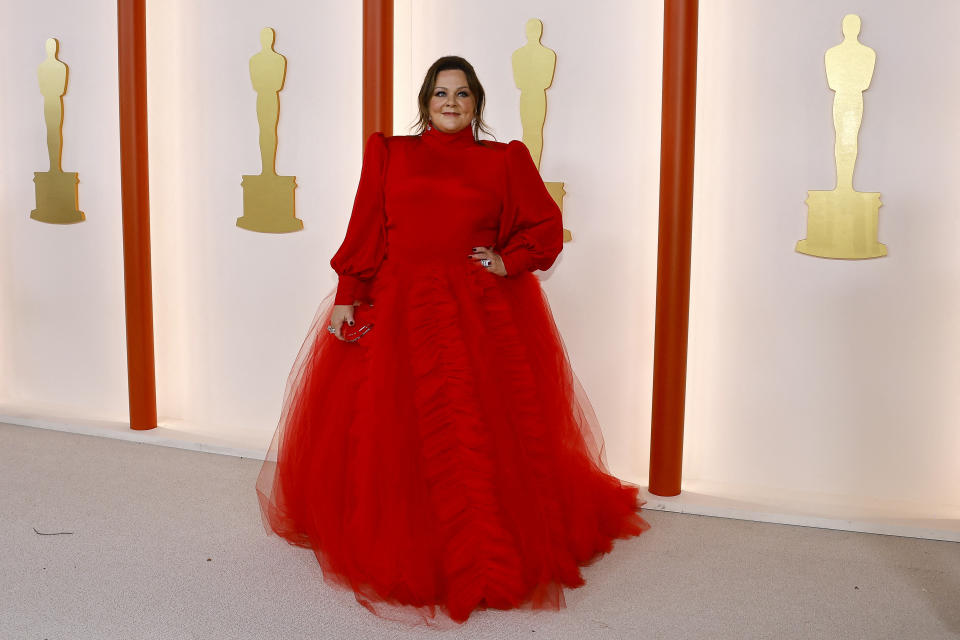 <p>Melissa McCarthy en la alfombra de los Oscars 2023. REUTERS/Eric Gaillard</p> 