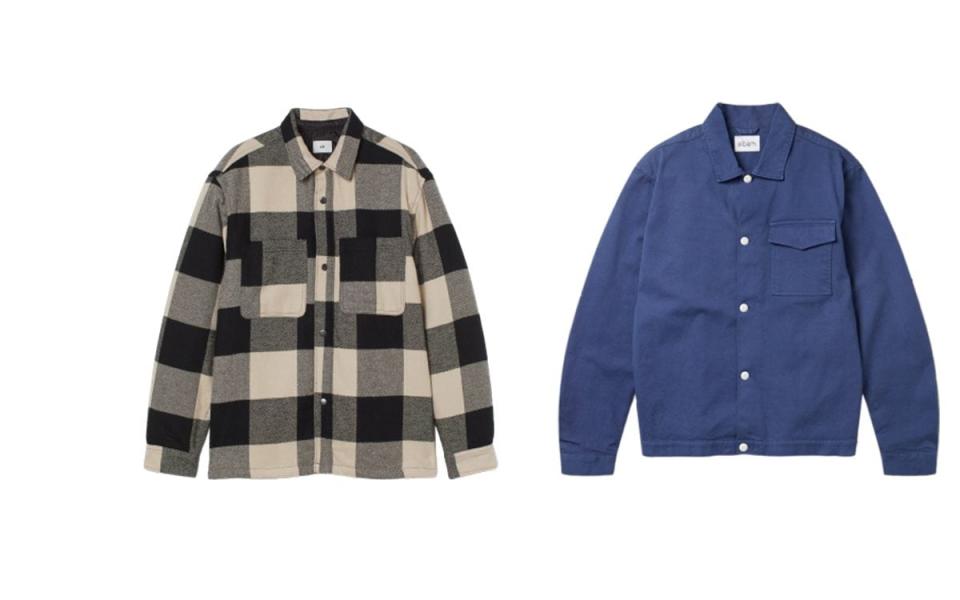 Padded overshirt, £24.99, hm.com; Kennedy overshirt, £175, albamclothing.com