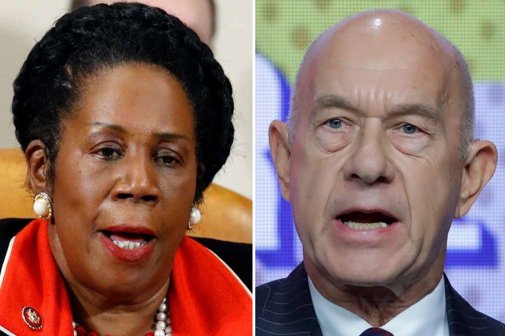 In this combination photo Rep. Shelia Jackson Lee, D-Texas, left, speaks on Dec. 13, 2019, in Washington, and right, Democratic state Sen. John Whitmire answers a question on Oct. 19, 2023, in Houston. It’s down to two candidates in the race to lead the nation’s fourth-largest city. U.S. Rep. Sheila Jackson Lee and state Sen. John Whitmire will face off in Saturday’s runoff election to be the next mayor of Houston. (AP Photo)