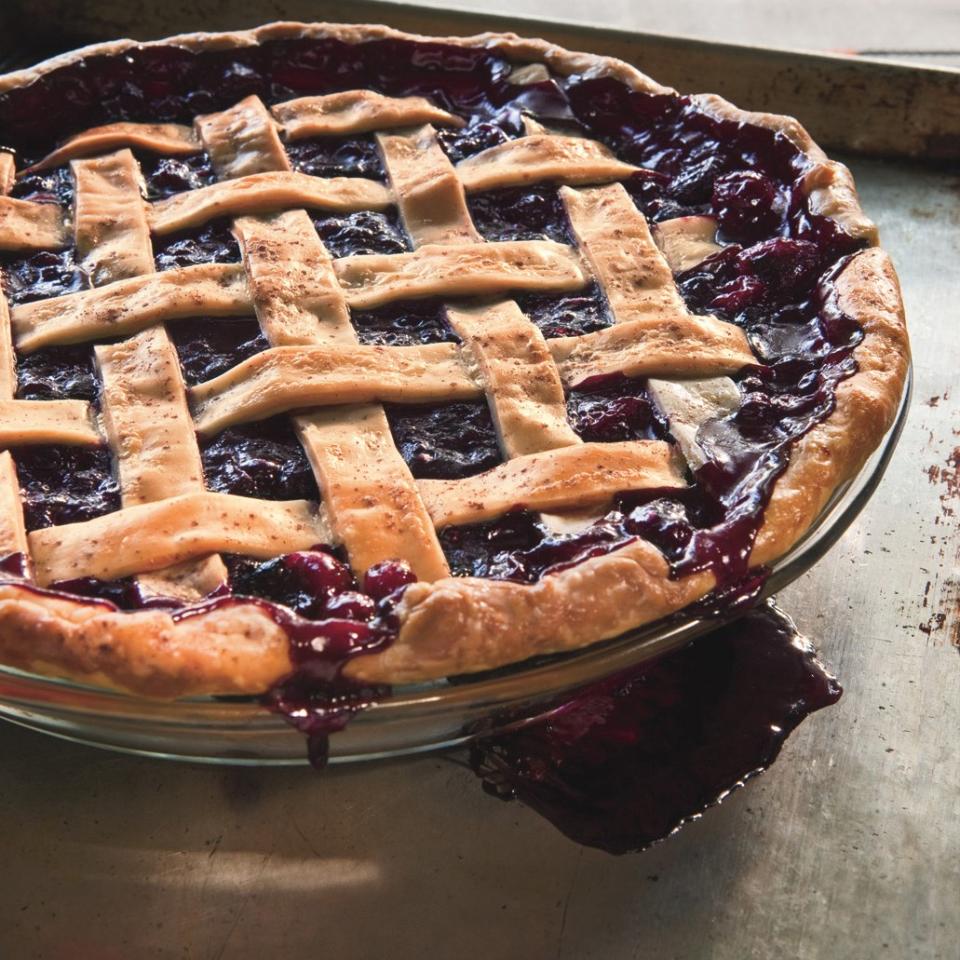 Cranberry and Wild Blueberry Pie