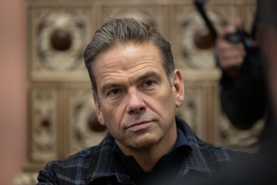 Lachlan Murdoch travelled to Ukraine to meet with president Volodymyr Zelensky after being anointed as head of the family’s media empire (Office of the Ukrainian President)