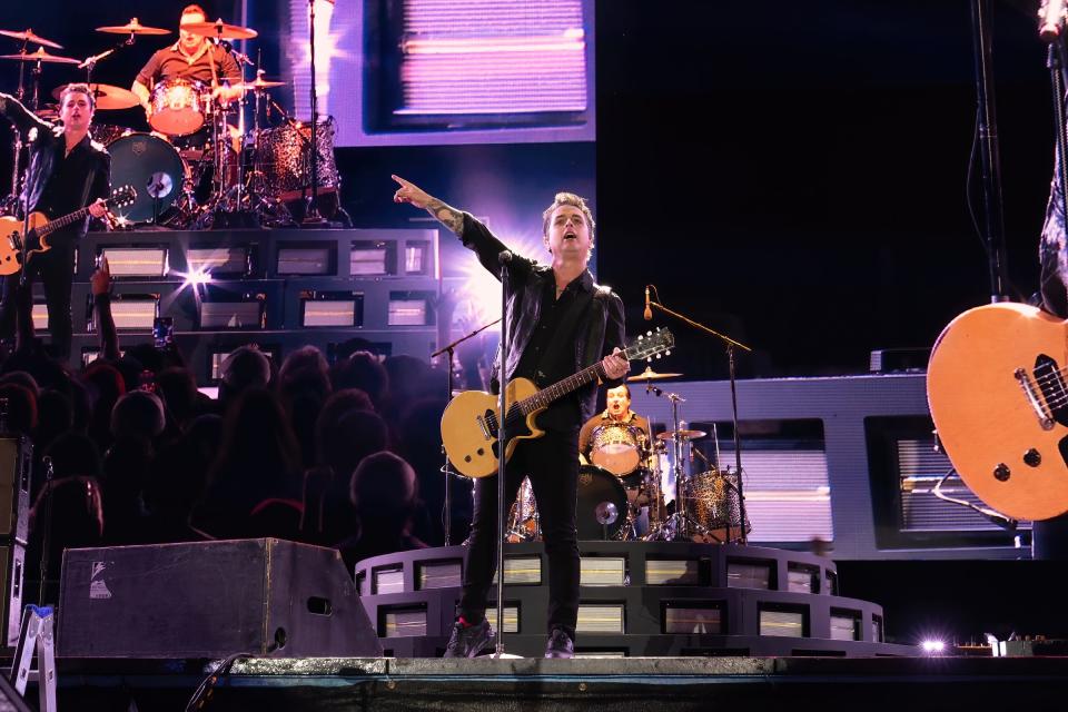 Green Day performs during the Formula One U.S. Grand Prix on Oct. 21, 2022, at Circuit of the Americas in Austin. The Erie Playhouse will present a concert version of "Green Day's American Idiot" in 2023.
