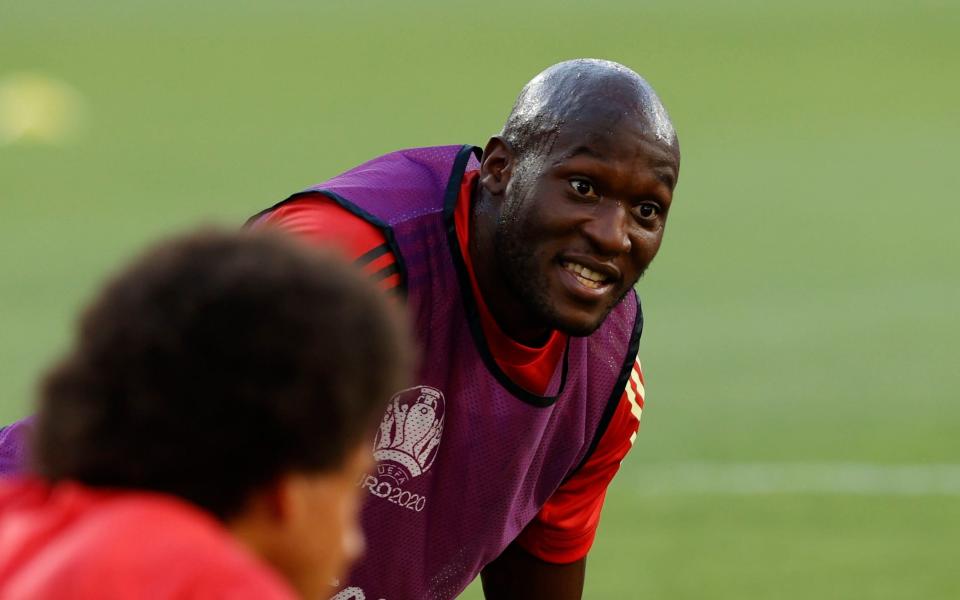 Romelu Lukaku in training earlier this week - REUTERS