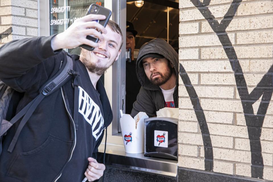 Eminem's "Mom's Spaghetti" Restaurant Opens In Detroit