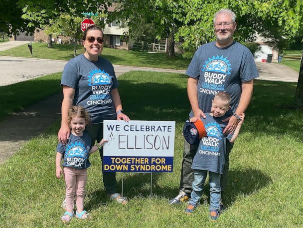 PHOTO: Ellison poses for a photo with his family, including mom Julie Eubanks. (Courtesy of Julie Eubanks)