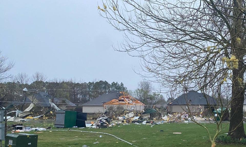 A potential tornado severely damaged George Elementary School in Springdale, Arkansas Wednesday, Springdale School District said.  / Credit: Springdale School District