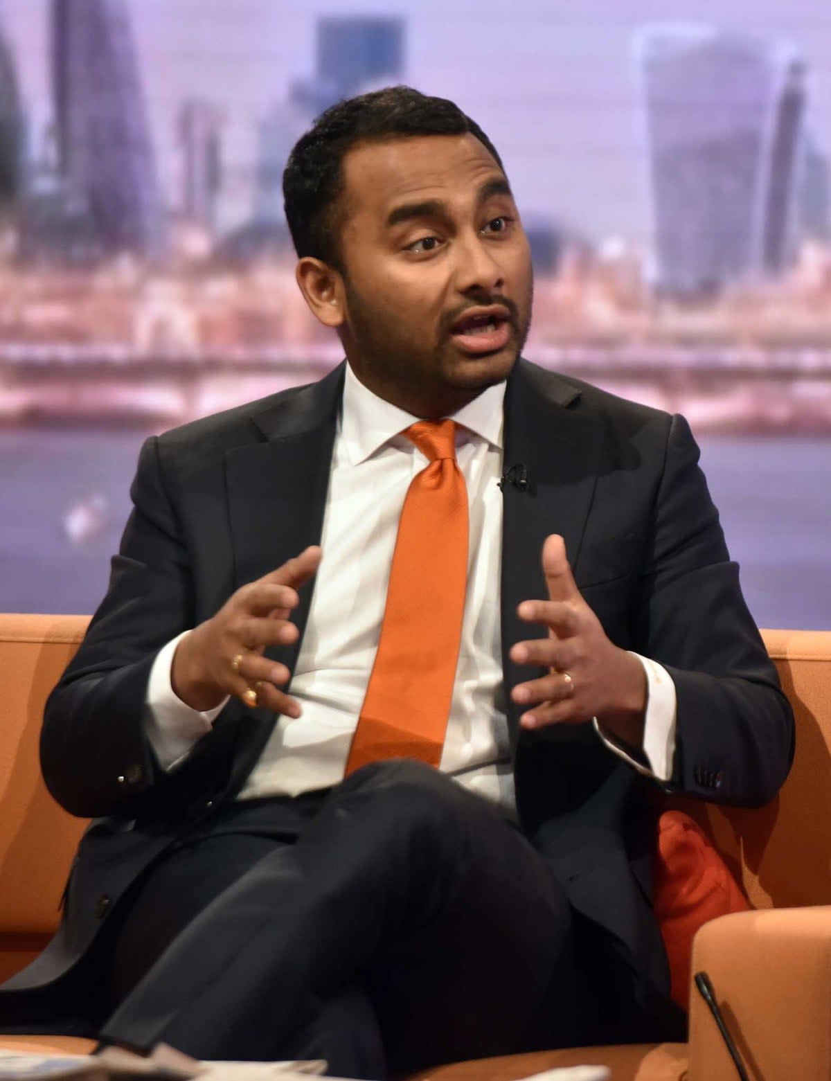 Amol Rajan became the youngest editor of a broadsheet newspaper in Britain when he was made editor of The Independent in 2013 at the age of 29 (Jeff Overs/BBC/PA) (PA Media)