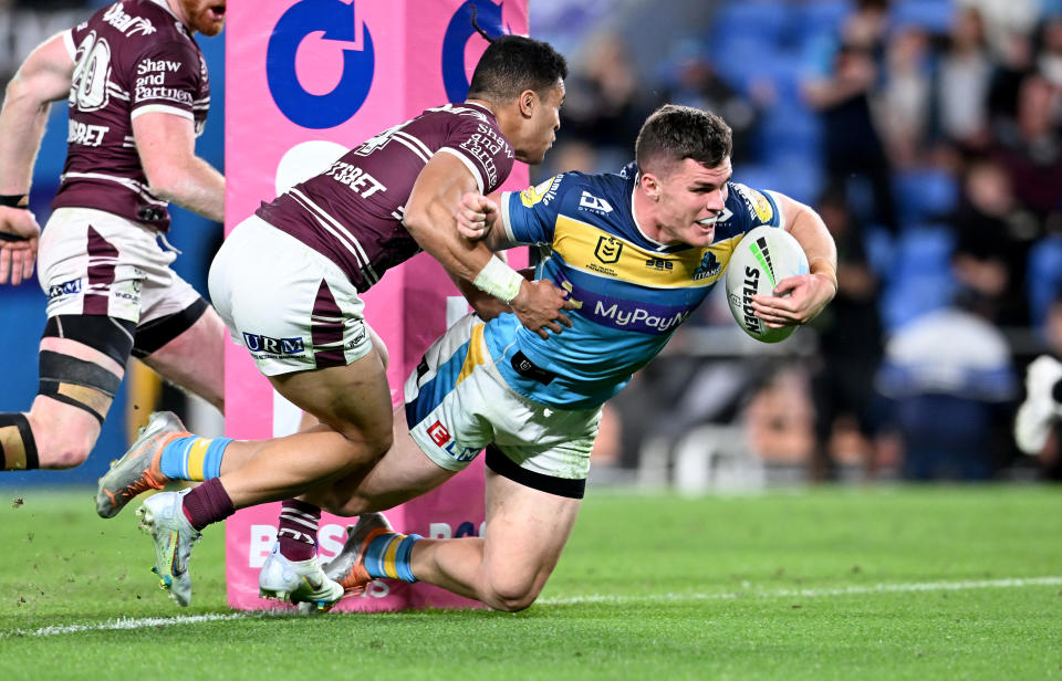 Beau Fermor, pictured here scoring a try for the Titans against the Sea Eagles.