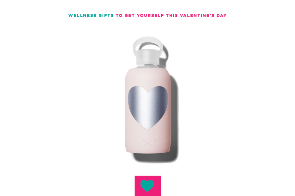 <p>What’s Valentine’s Day without a few hearts? Keep the heart theme year-round with a chic heart water bottle. $40, <a rel="nofollow noopener" href="https://mybkr.com/collections/pinks/products/silver-tutu-heart-500-ml" target="_blank" data-ylk="slk:bkr;elm:context_link;itc:0;sec:content-canvas" class="link ">bkr</a>. </p>