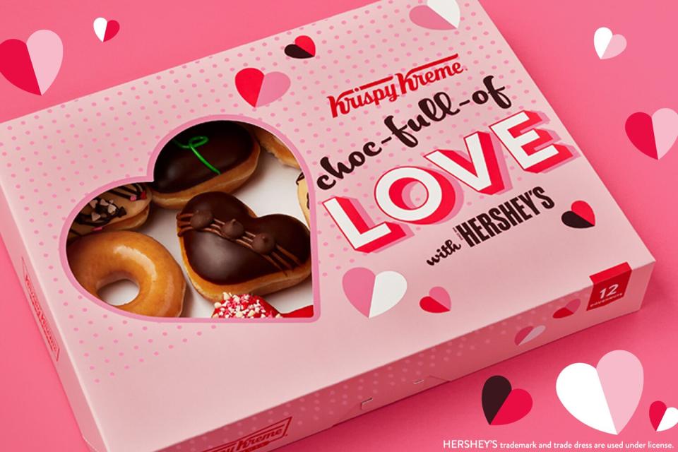 Krispy Kreme Announces Heart-Shaped Donuts with Hershey's for Valentine's Day