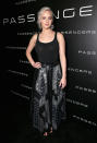 <p>Jennifer Lawrence on April 12. She and <i>Passengers</i> co-star Chris Pratt were on hand to talk about their December sci-fi space thriller. They revealed more about the film’s plot — which follows two intergalactic travelers who are unexpectedly awakened from hibernation — and showed off some footage, <a href="https://www.yahoo.com/movies/cinemacon-report-passengers-stars-chris-pratt-140905045.html" data-ylk="slk:including a steamy scene at a dinner table;elm:context_link;itc:0;sec:content-canvas;outcm:mb_qualified_link;_E:mb_qualified_link;ct:story;" class="link  yahoo-link">including a steamy scene at a dinner table</a>. Lawrence has noted that this movie will contain <a href="https://www.yahoo.com/movies/jennifer-lawrence-calls-chris-pratt-sex-scene-the-193745838.html" data-ylk="slk:her first onscreen sex scene;elm:context_link;itc:0;sec:content-canvas;outcm:mb_qualified_link;_E:mb_qualified_link;ct:story;" class="link  yahoo-link">her first onscreen sex scene</a>. <i>(Photo: Todd Williamson/Getty Images)</i></p>