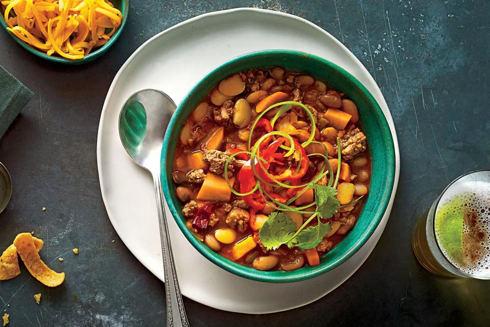 Smoky Turkey-and-Sweet Potato Chili