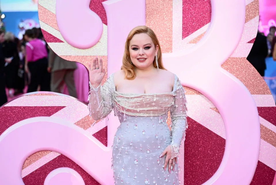 Nicola Coughlan at the London Barbie premiere in July 2023. She played Diplomat Barbie in the film (Gareth Cattermole/Getty Images)