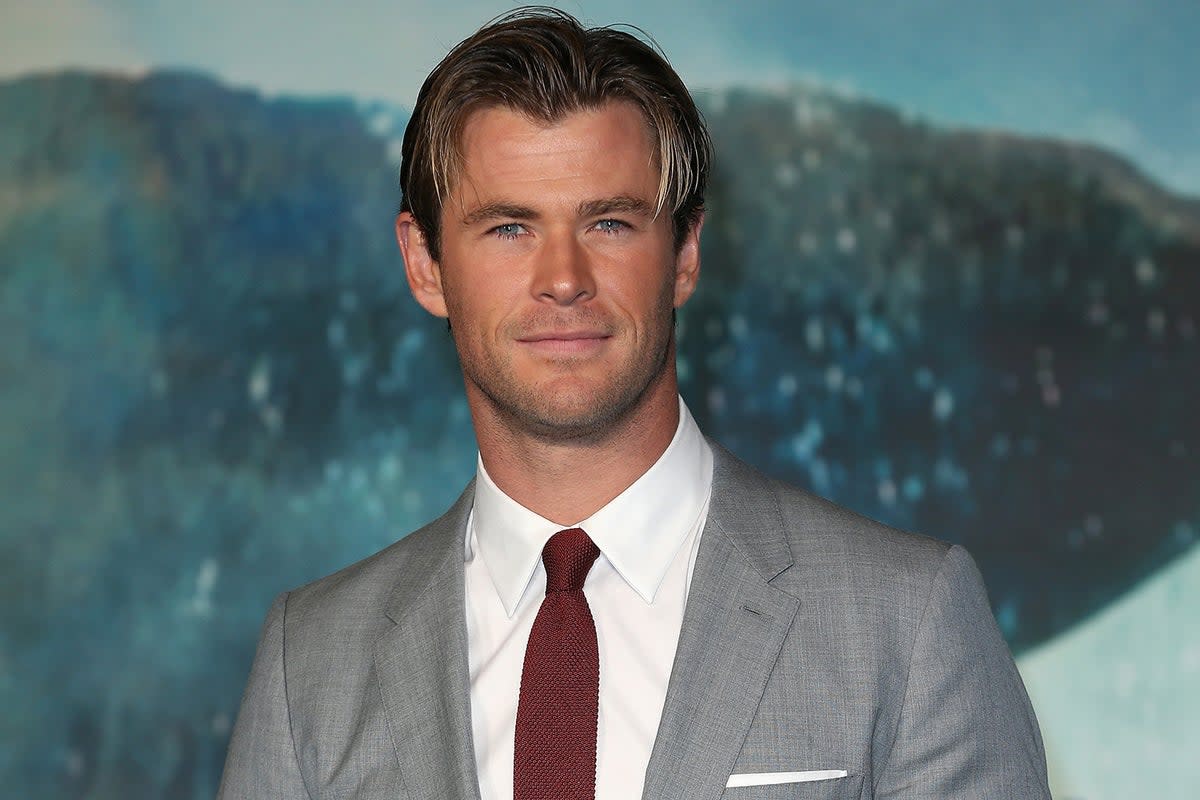 Hard work: Chris Hemsworth at the In the Heart of the Sea premiere (Fred Duval/Getty)