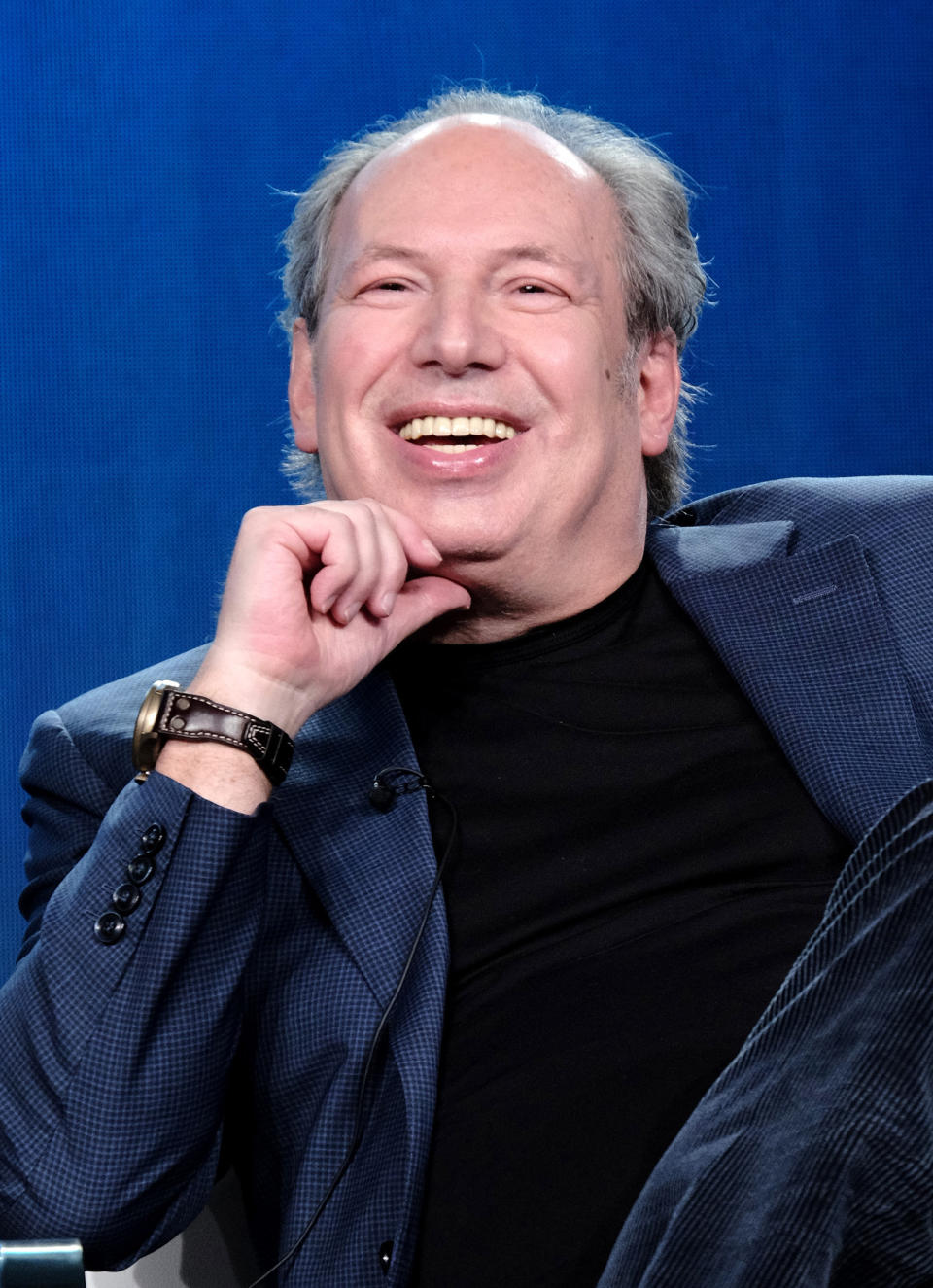 PASADENA, CALIFORNIA - JANUARY 16: Hans Zimmer of 'Seven Worlds, One Planet' speaks onstage during the AMC Networks portion of the Winter 2020 TCA Press Tour on January 16, 2020 in Pasadena, California. (Photo by Tommaso Boddi/Getty Images)