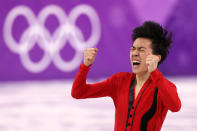 <p>American Vincent Zhou became the first skater to land a quad lutz at an Olympics in PyeongChang, South Korea. </p>