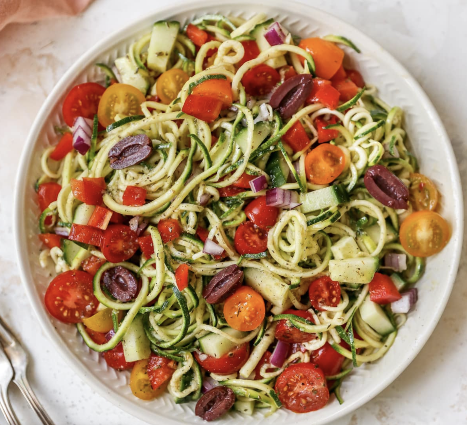 Zoodle Salad with Italian Dressing