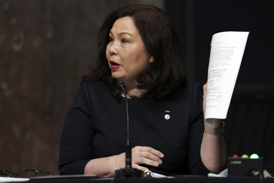 Sen. Tammy Duckworth, a contender to serve as Joe Biden&rsquo;s running mate, is proposing a "Marshall Plan for Coal Country." (Photo: Greg Nash/Pool via ASSOCIATED PRESS)