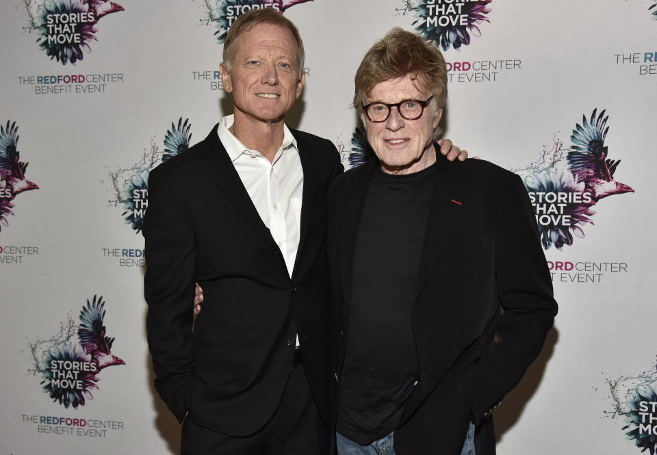 James Redford y su padre Robert Redford en el 2018. (Photo by Tim Mosenfelder/Getty Images)