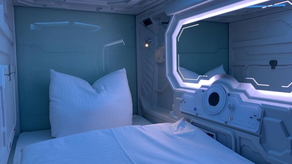Generator’s futuristic capsule rooms, coming to two European hotels in 2023 (Generator Hotels)