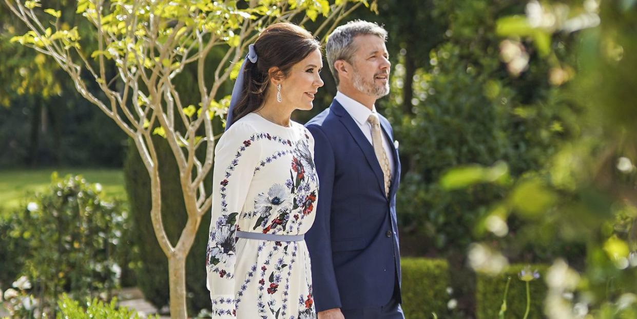 Crown Princess Mary of Denmark Wore a Floral Gown to the Jordan Royal ...