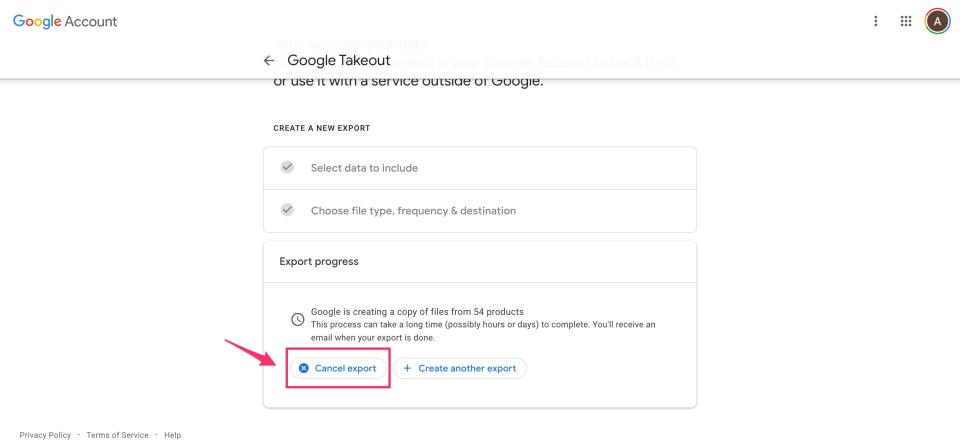 How to archive your Google account data 6