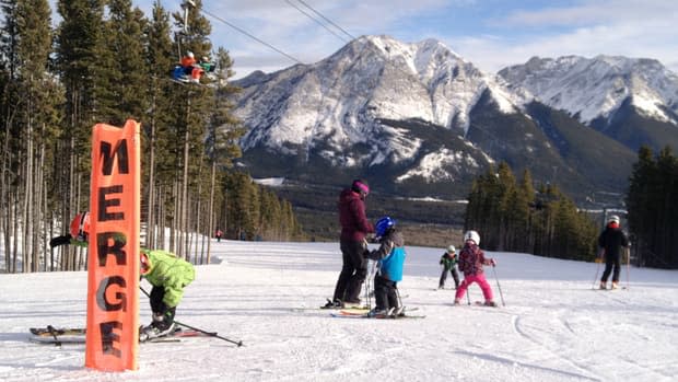 Nakiska Ski Area hill operators say snow fell at the right time to get skiers on a good run. (Kyle Bakx/CBC - image credit)