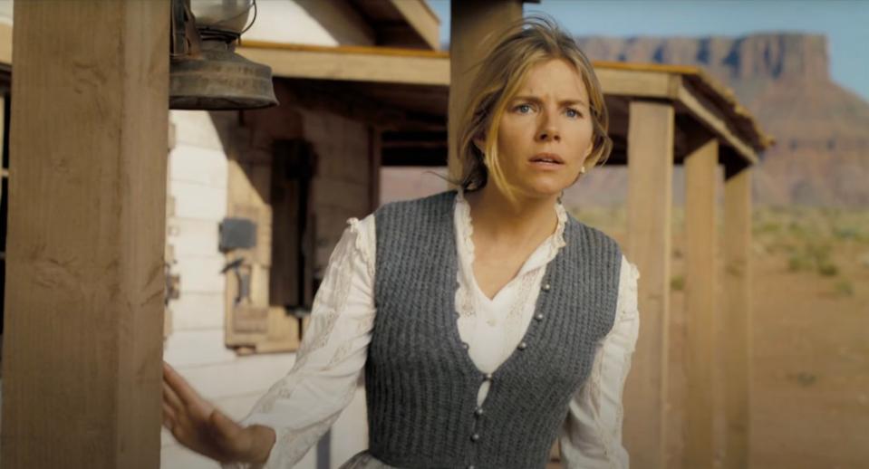 Sienna Miller in the “Horizon” trailer. YouTube/Warner Bros. Pictures