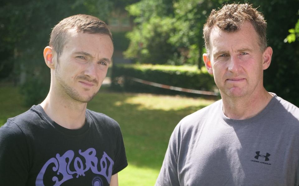 Owens (right) with James, 25, who features in Panorama's Men, Boys and Eating Disorders and who struggles with bulimia  - Credit: BBC Panorama/BBC Panorama