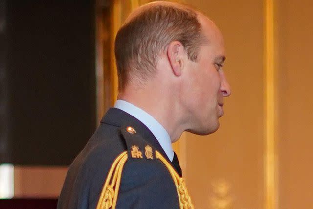 PA Images / Alamy Stock Photo A closeup of Prince William's shoulder at an investiture ceremony in May 2023
