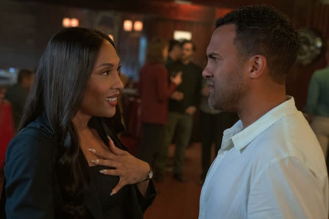 <p>courtesy of apple tv+</p> Michaela Jaé Rodriguez and O-T Fagbenle in 'Loot' season 2