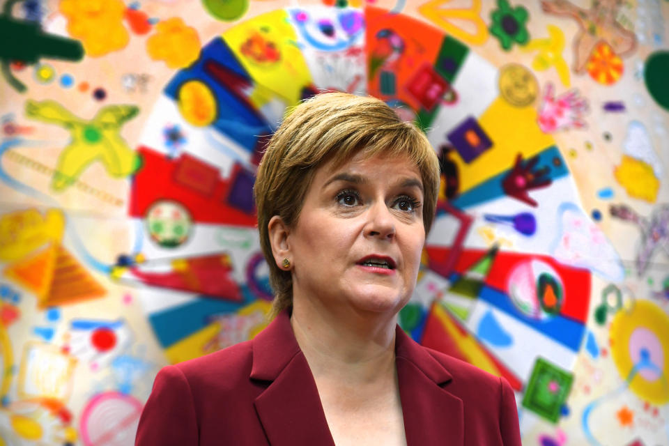 <p>First Minister Nicola Sturgeon during a visit to the Connect Community Trust's Connie Centre in Glasgow. Picture date: Wednesday July 28, 2021.</p>
