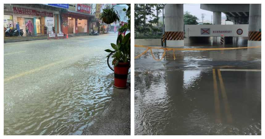 西南氣流影響，中部地區發布淹水警戒。（圖／翻攝自臉書）