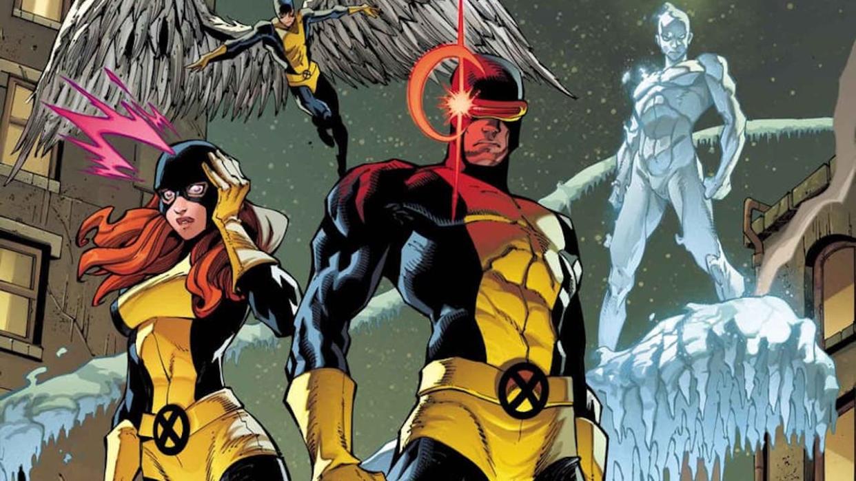  Cyclops, Jean Grey, Iceman and Angel from X-Men comics. 