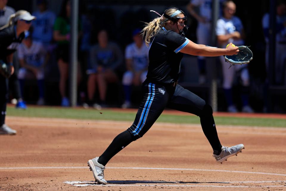 Allison Benning of UNF has a 17-8 record with a 1.84 ERA on the mound for the Ospreys.