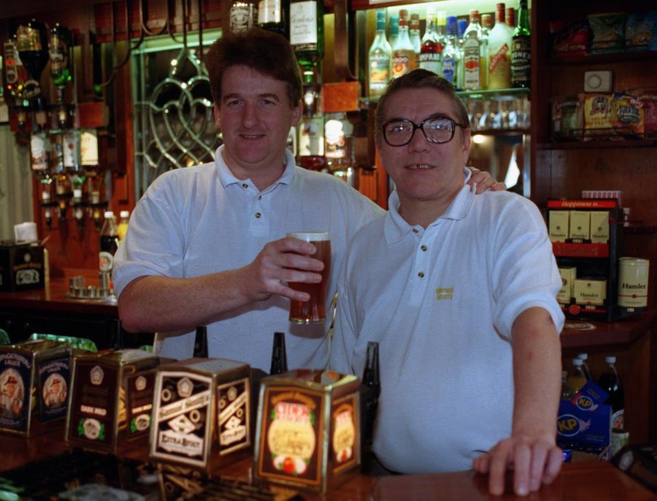 Michael Costello landlord of the Bispham Hotel pub with Peter Barrett, head barman (Photo: Dave Nelson)