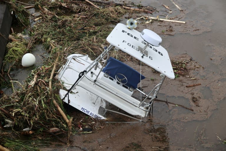 Les dégâts provoqués par le passage du cyclone Belal, le 15 janvier 2024 à Saint-Paul, à La Réunion (AFP - Richard BOUHET)