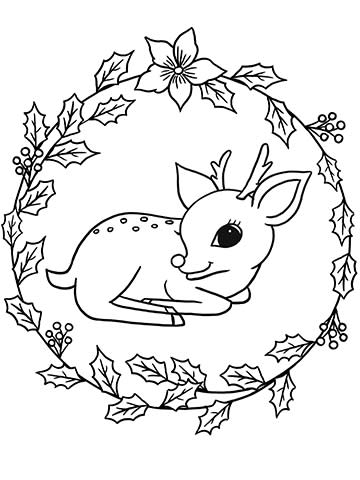 reindeer coloring pages free printable