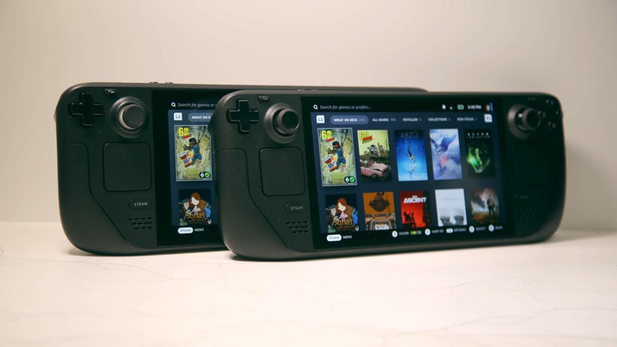  Valve Steam Deck OLED handheld PC. 