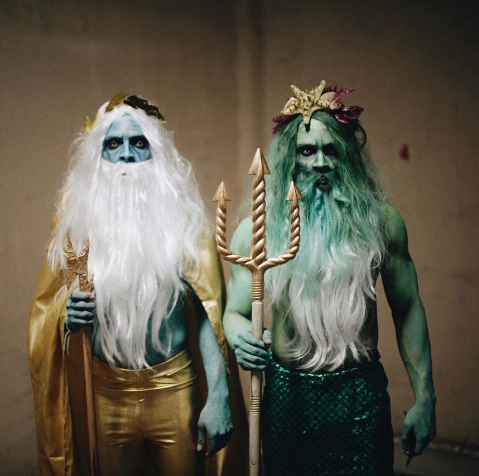 Garcia and his brother go big for Halloween each year. This time, they were Poseidon and Zeus.