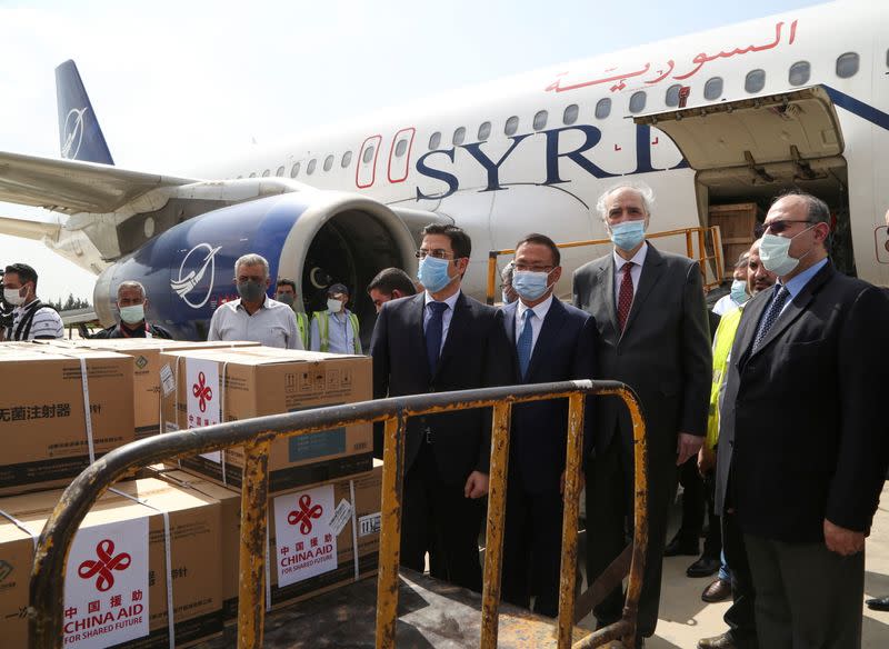 A batch of China's Sinopharm COVID-19 vaccine arrives in Damascus
