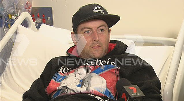 Chris Wood feared he was about to be run over by an oncoming train. Picture:7 News