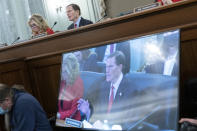 Chairman Sen. Richard Blumenthal, D-Conn., speaks during a hearing with Adam Mosseri, the head of Instagram, before the Senate Commerce, Science, and Transportation Subcommittee on Consumer Protection, Product Safety, and Data Security hearing on Capitol Hill in Washington Wednesday Dec. 8, 2021. (AP Photo/Jose Luis Magana)