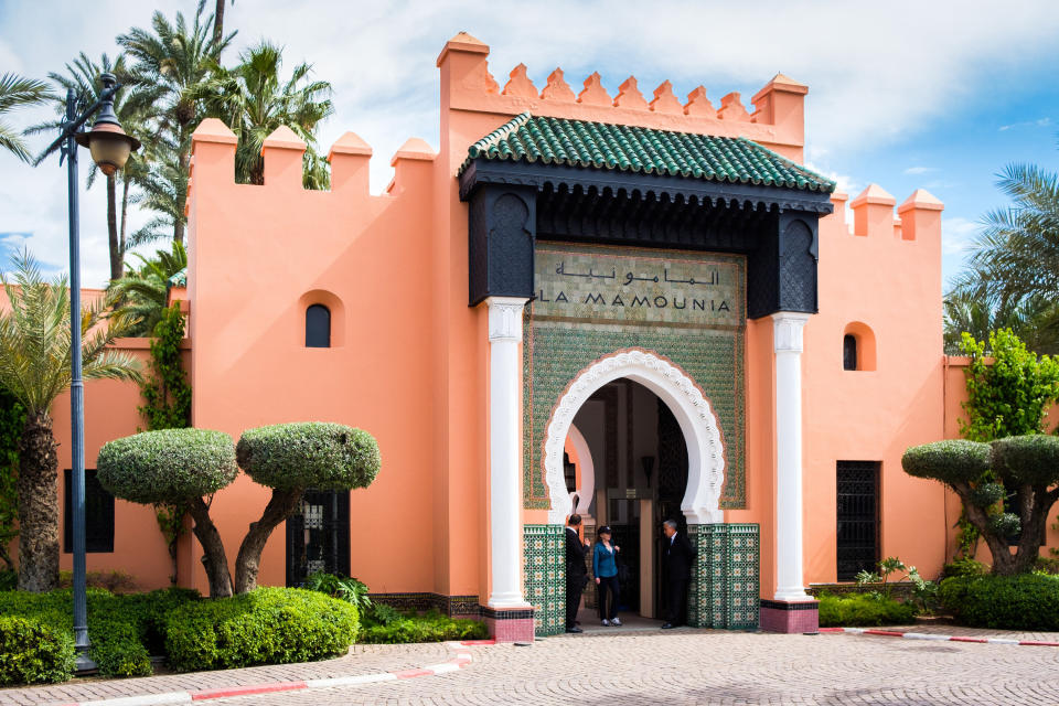 Entrance to the 5-star hotel La Mamounia