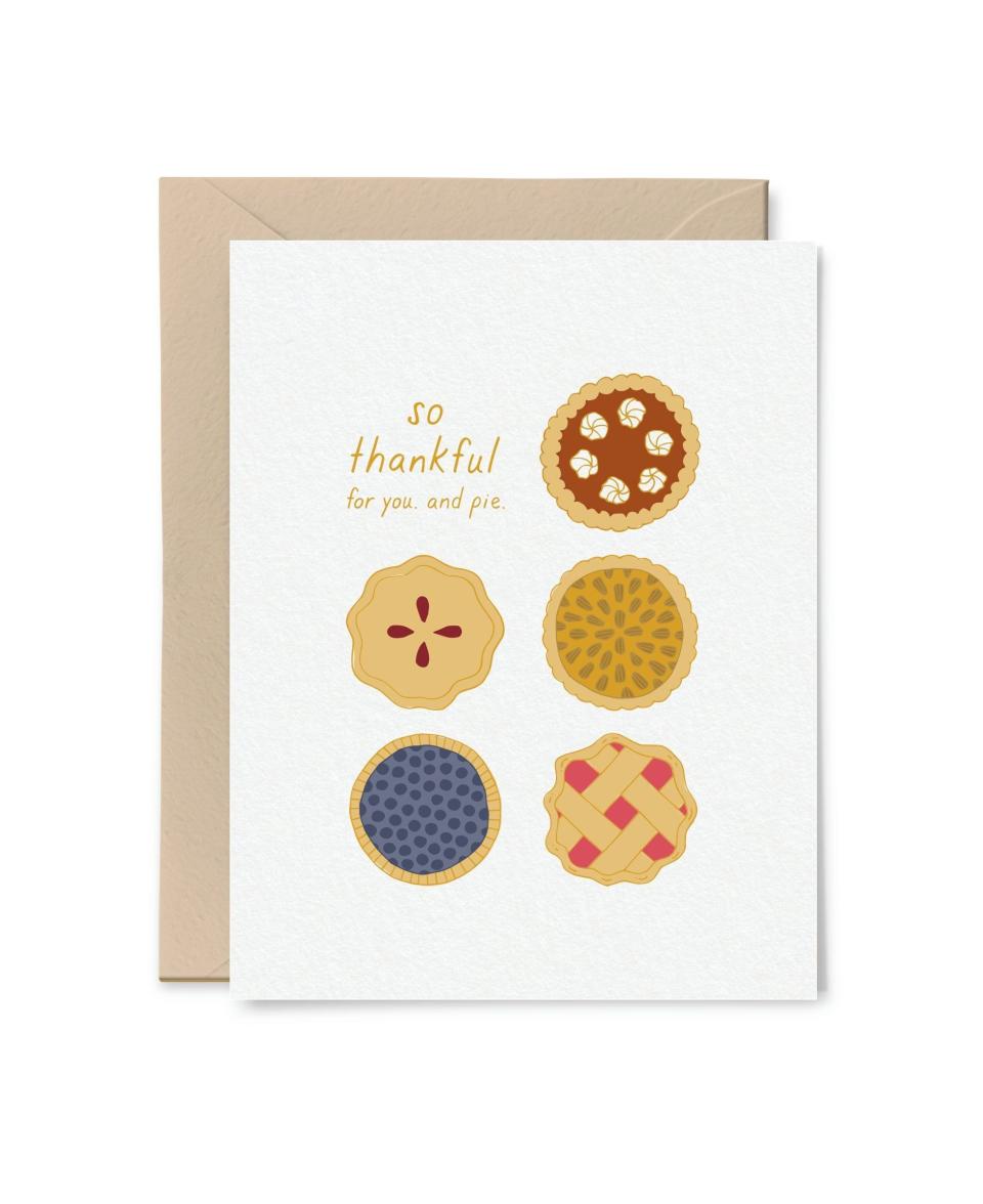 18) 'Thankful for Pie' Card