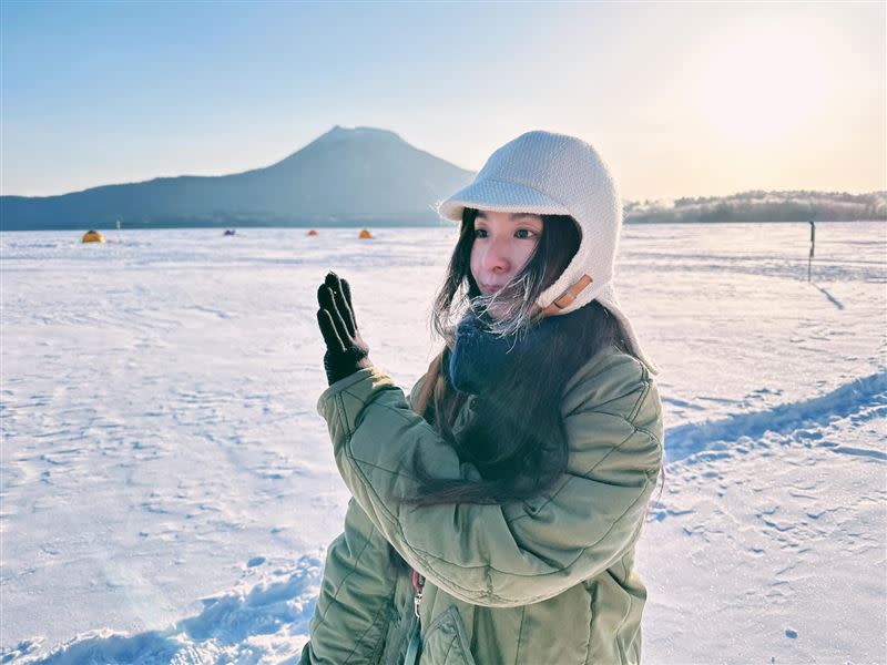 田馥甄最近到北海道的阿寒湖遊玩。（圖／翻攝臉書）