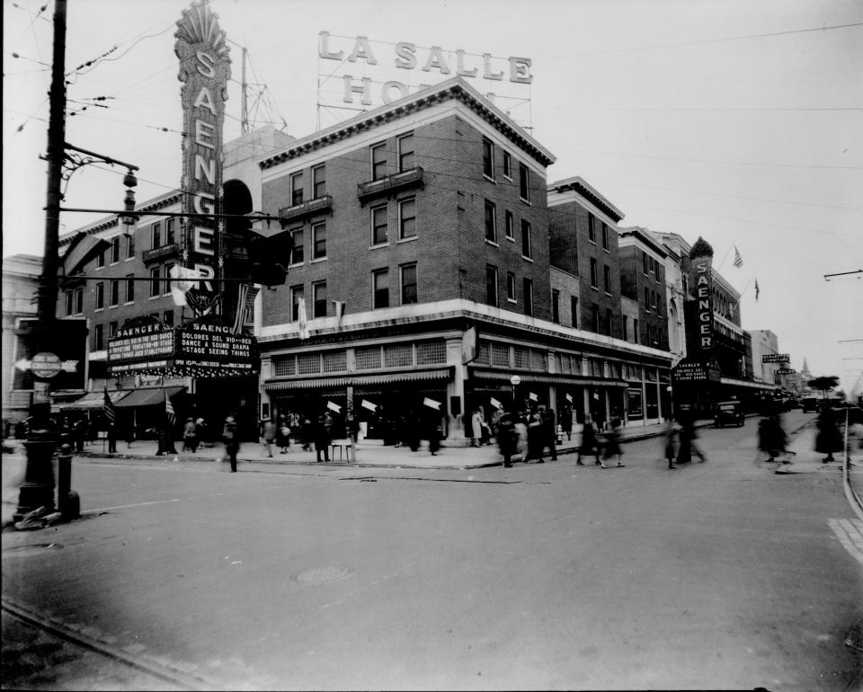 This circa 1930 photo provided by ACE Theatrical Group LLC shows the exterior of the Saenger Theater in New Orleans. (AP Photo/ACE Theatrical Group LLC)